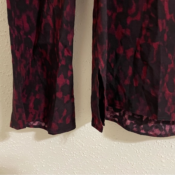 Yigal x Aqua Cold Shoulder Red and Black Floral Lace blouse Top - Picture 10 of 15